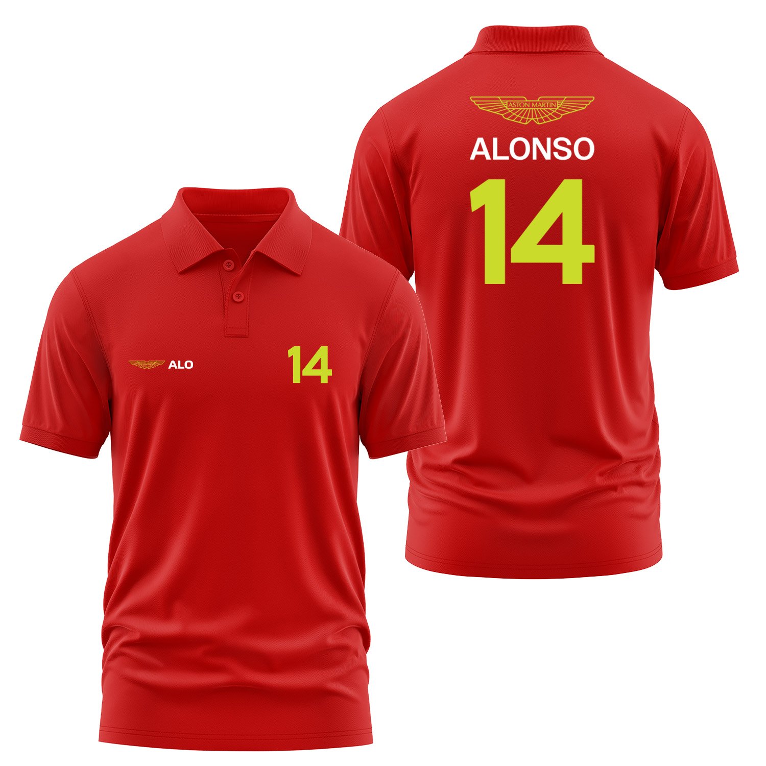 Fernando Alonso 14 Driver Basic Polo Tişört