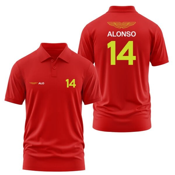 Fernando Alonso 14 Driver Basic Polo Tişört