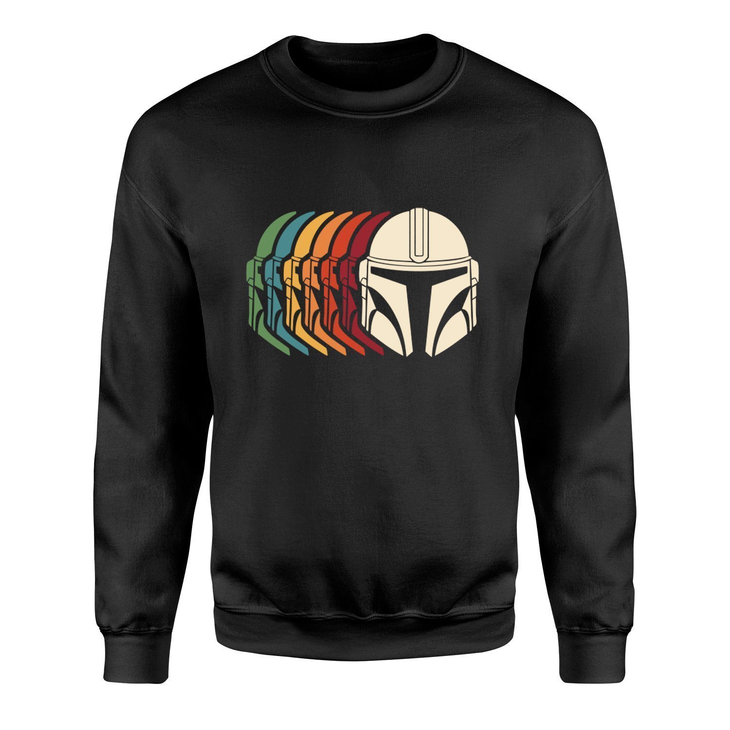 Mando Helmet Gradient Sweatshirt XL - Siyah | OUTLET