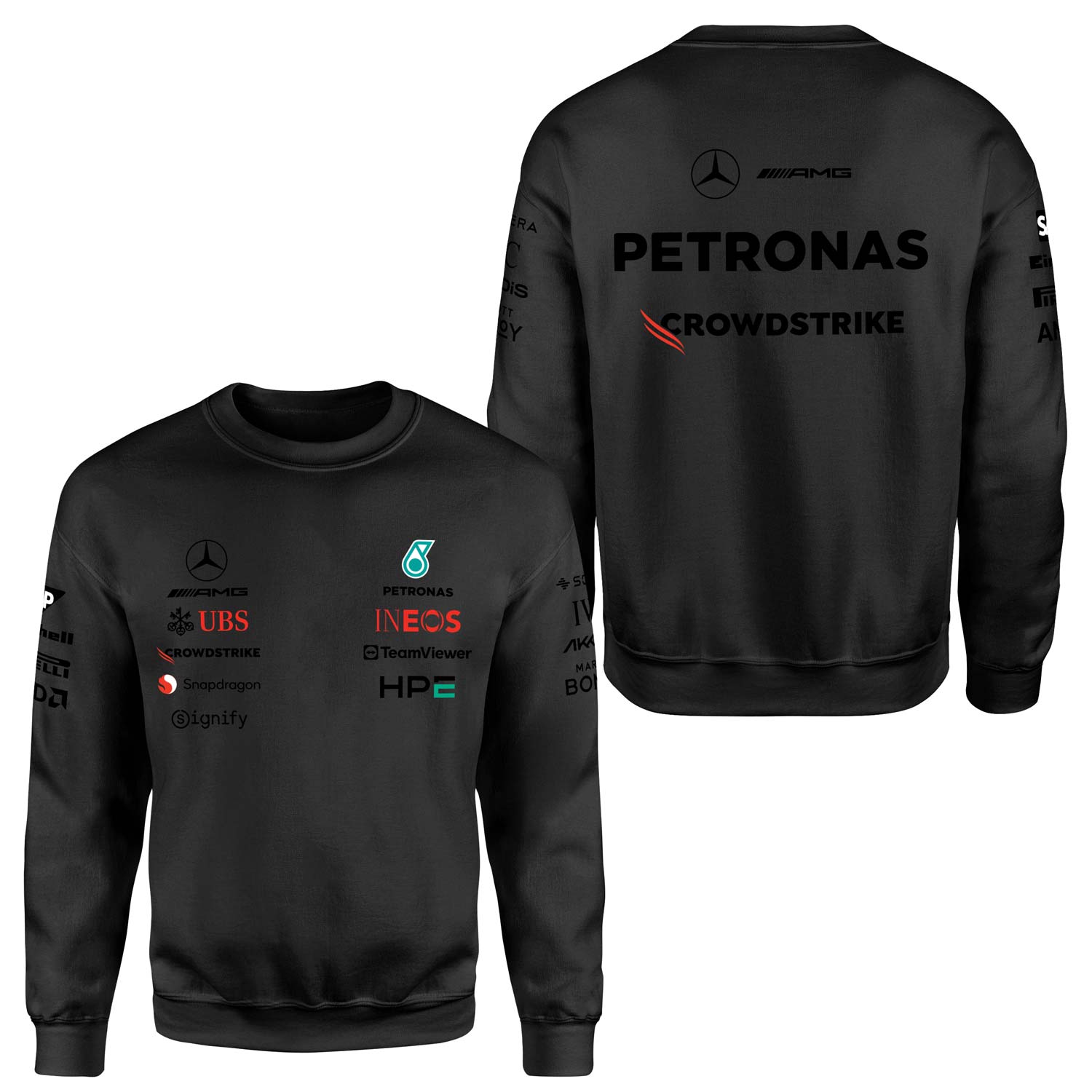 Mercedes AMG Petronas 2026 Teamline Sweatshirt L - Siyah | OUTLET