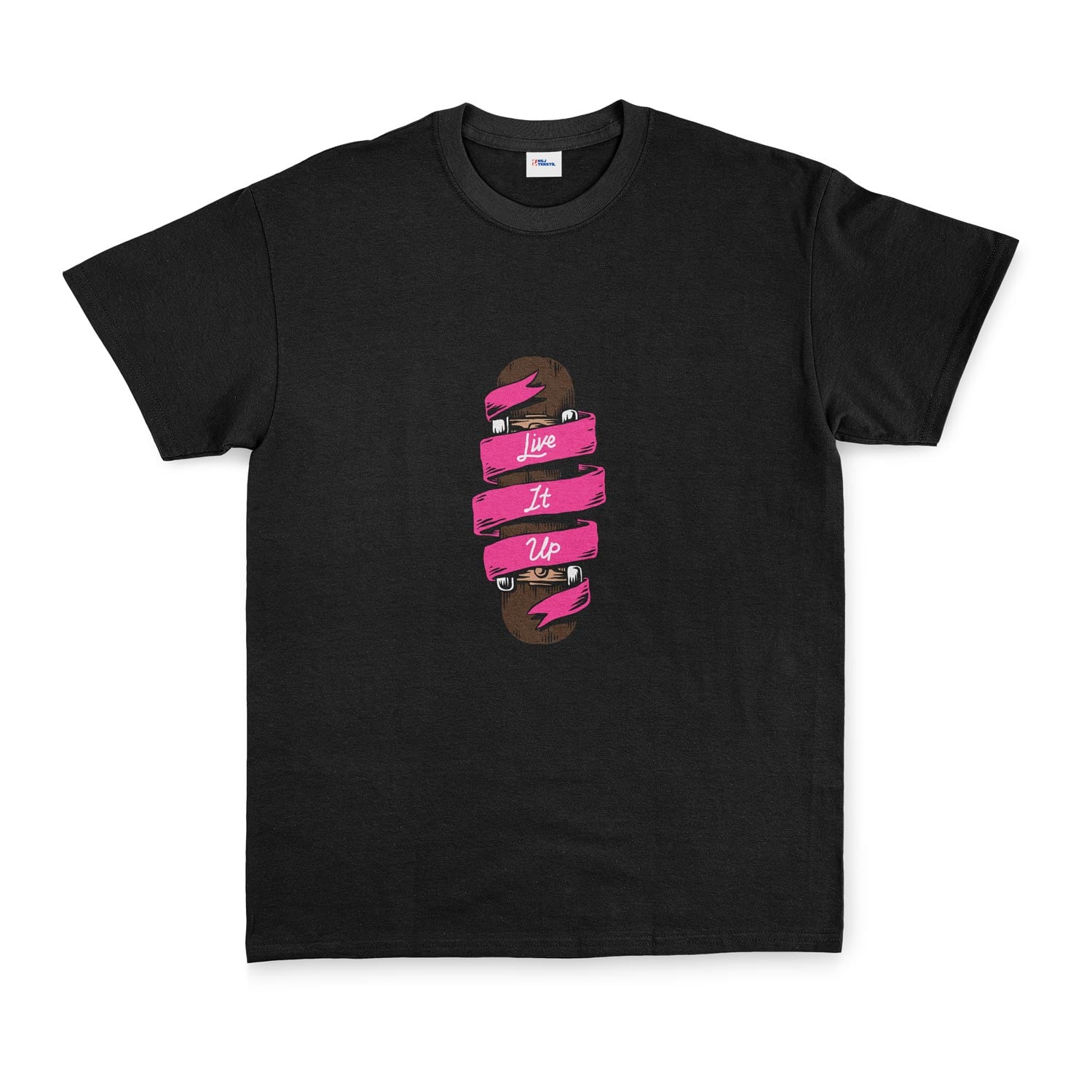 Live It Up Skates V2 Tişört S - Siyah
