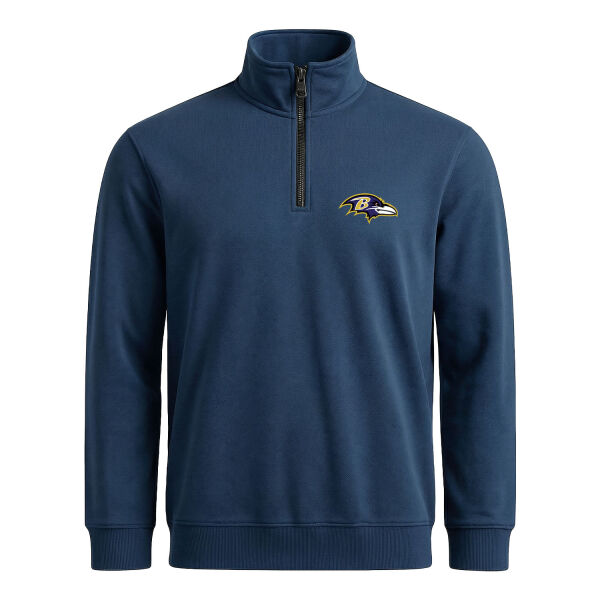 Baltimore Ravens Yarım Fermuarlı Sweatshirt