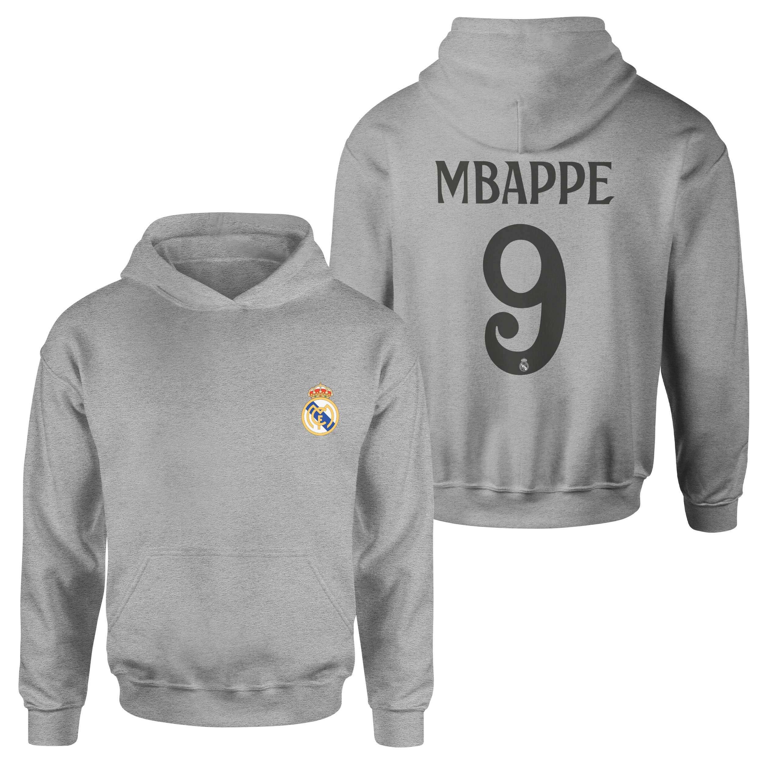 Kylian Mbappe Real Madrid Forma Hoodie XL - Gri