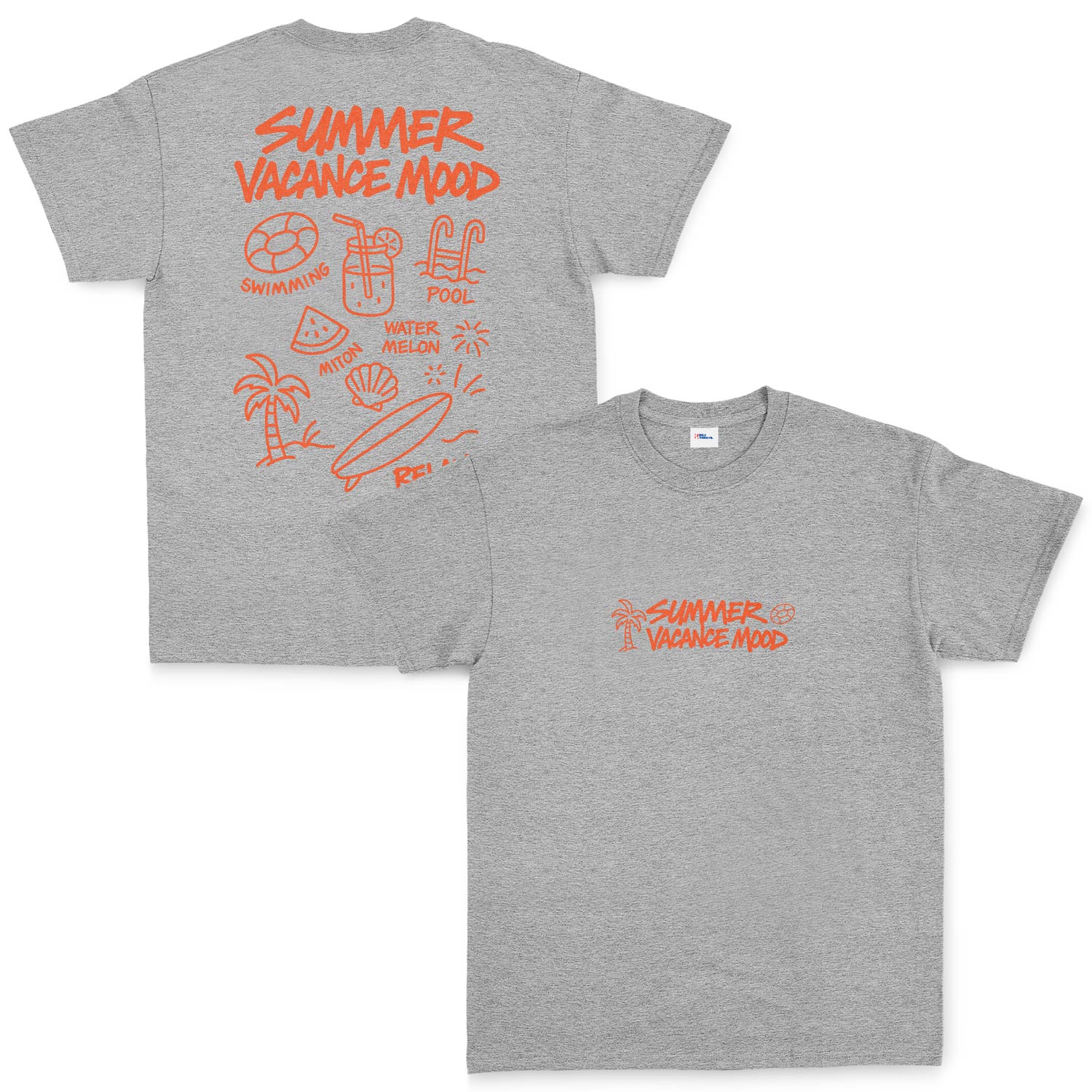 Summer Vacance Mood Tişört S - Gri