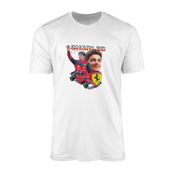 Charles Leclerc Tişört S - Beyaz