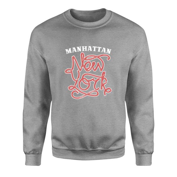 Manhatta, NYC Sweatshirt S - Gri