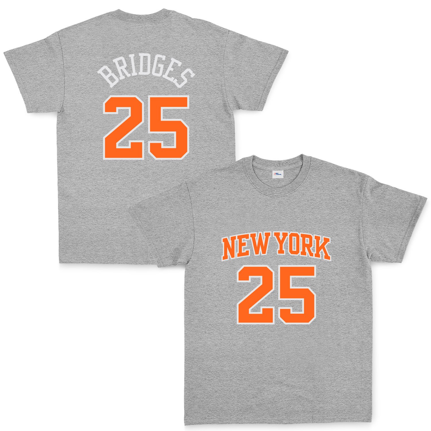 Mikail Bridges 25 New York Jersey Tişört S - Gri