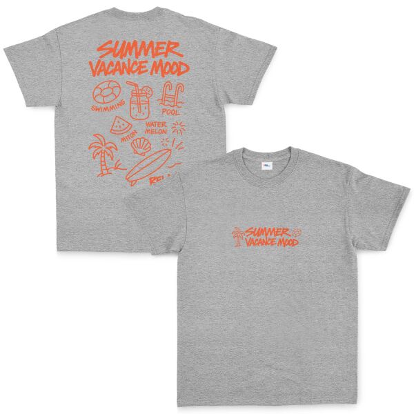 Summer Vacance Mood Tişört M - Gri