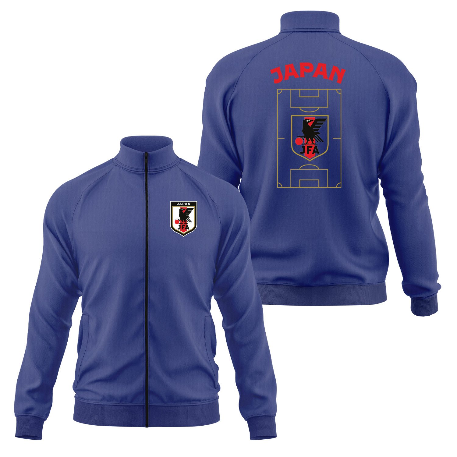 Japonya Dünya Kupası 2026 Fermuarlı Sweatshirt XXL - İndigo Mavisi