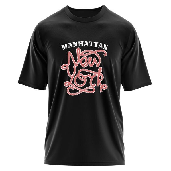 Manhatta, NYC Oversize Tişört S - Siyah