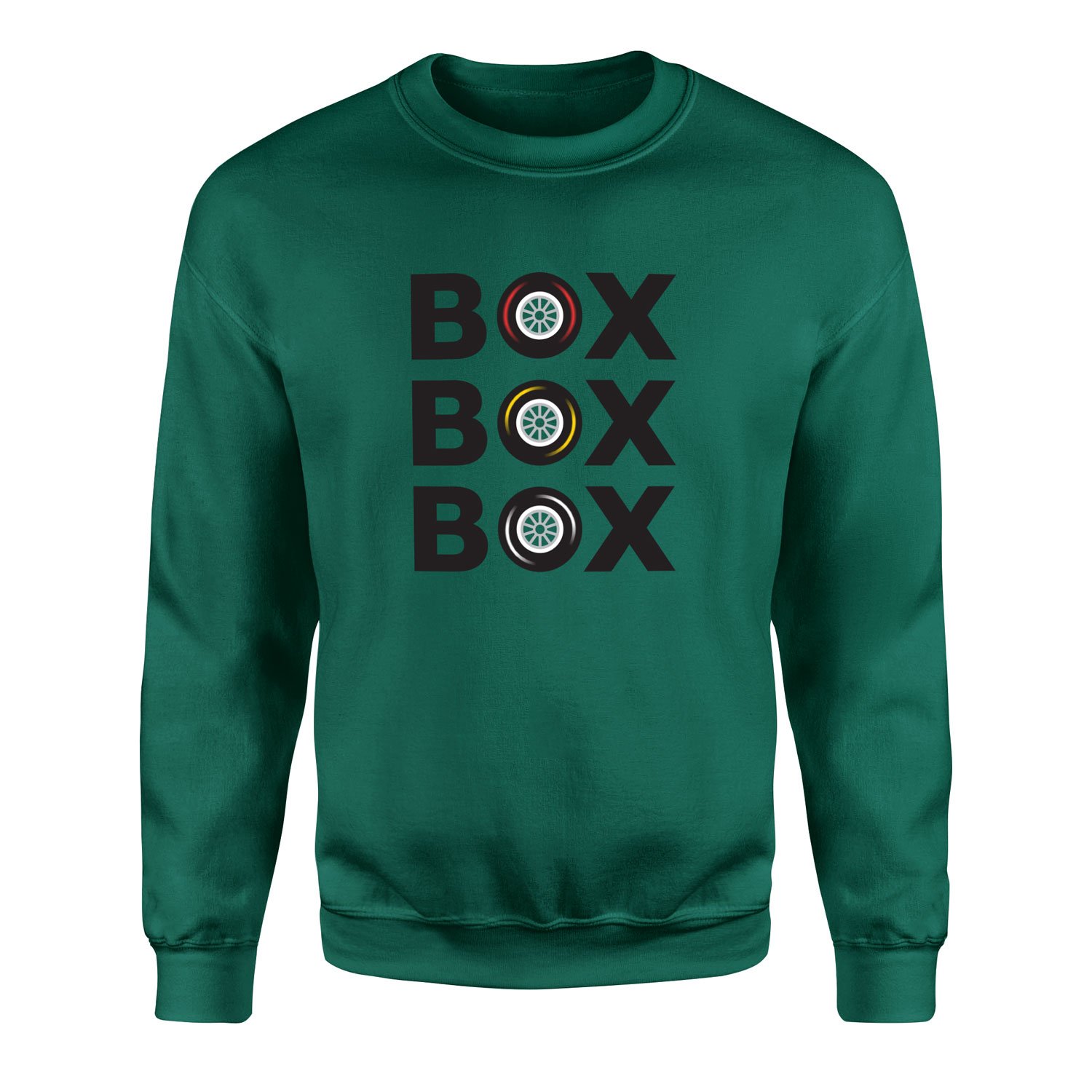 BOX BOX BOX Sweatshirt XL - Nefti Yeşili