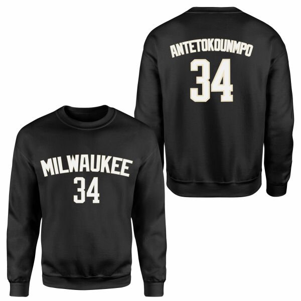 Giannis Antetokounmpo Milwaukee Forma Sweatshirt S - Siyah