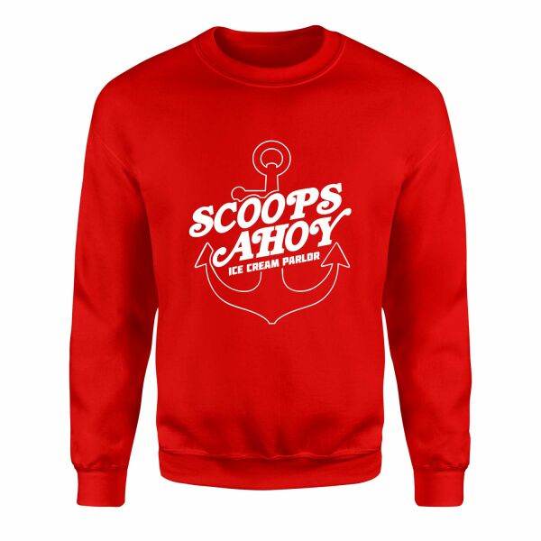Scoops Ahoy Ice Cream Parlor Sweatshirt M - Kırmızı