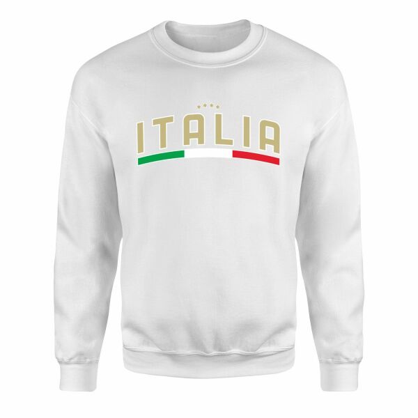 Italia Tricolore Sweatshirt L - Beyaz