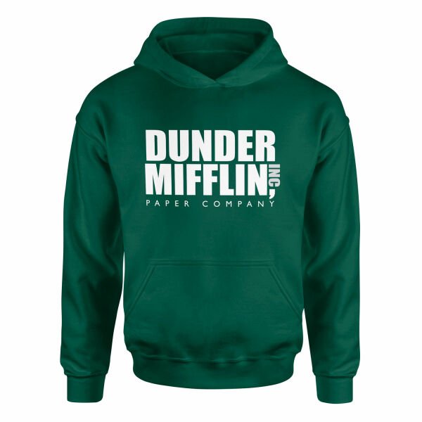 Dunder Mifflin Paper Company, Inc. Hoodie XXL - Nefti Yeşili