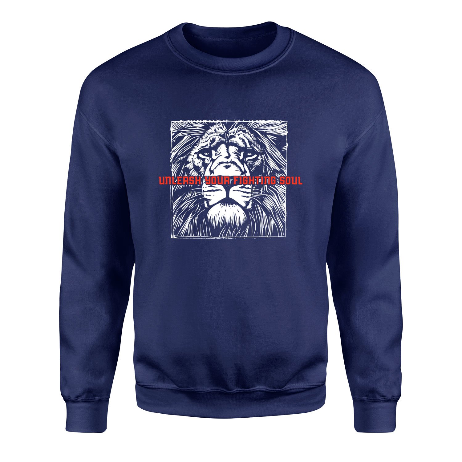 Unleash Your Fighting Soul | Lion III Sweatshirt L - İndigo Mavisi
