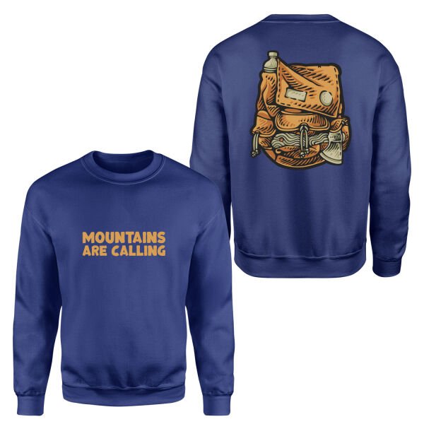 Mountains Are Calling Sweatshirt M - İndigo Mavisi