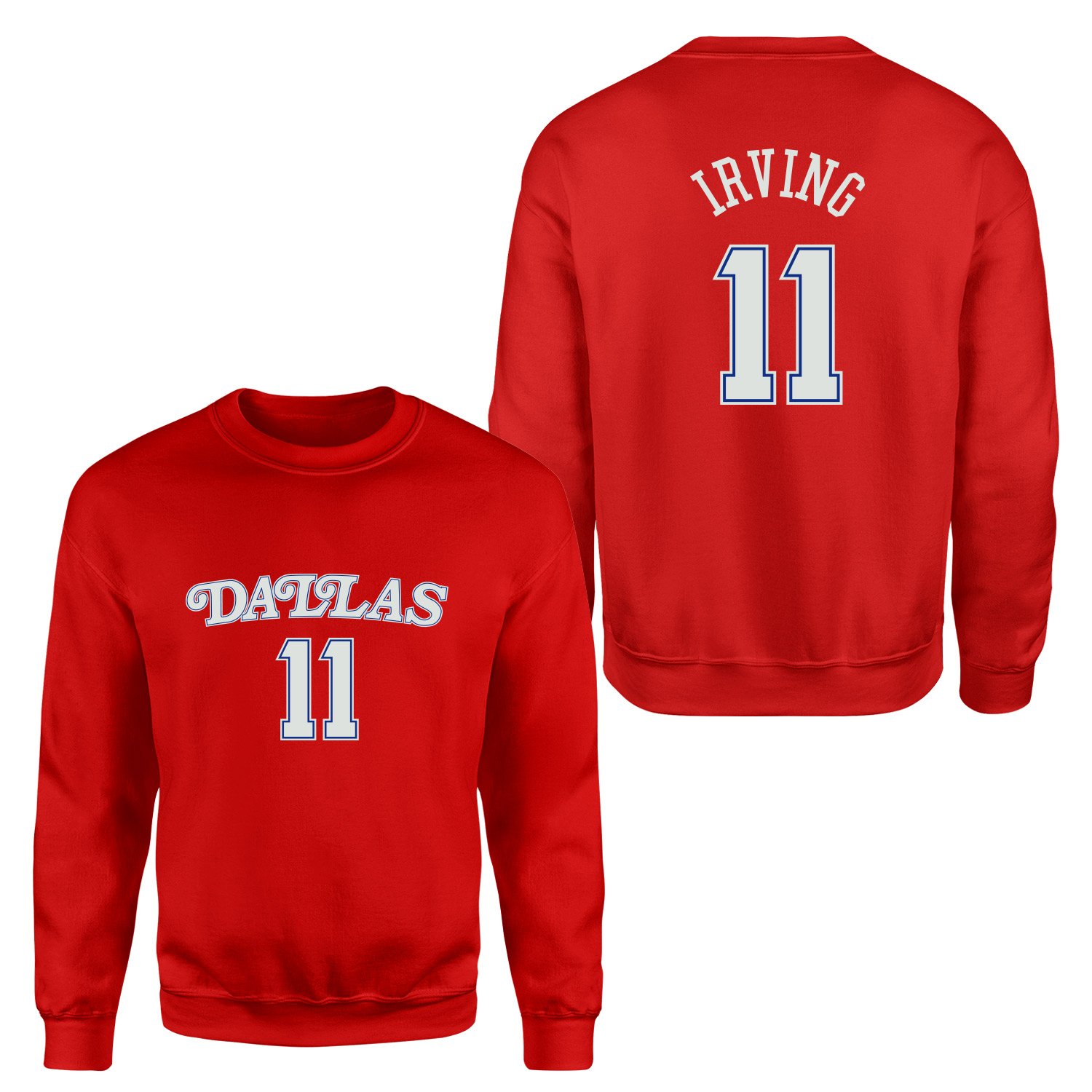 Kyrie Irving 11 Dallas Forma Sweatshirt L - Kırmızı
