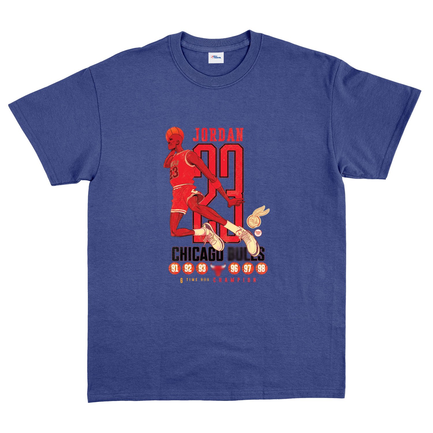 6 Time Champion, Michael ''Air'' Jordan Tişört M - İndigo Mavisi