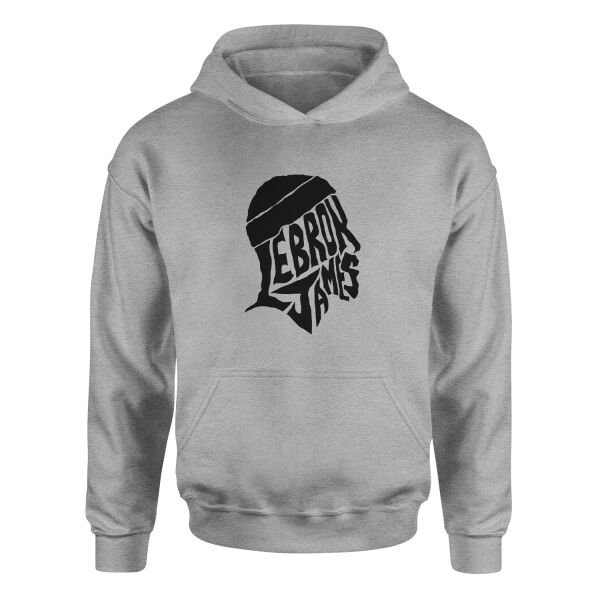 LeBron James Text Hoodie M - Gri