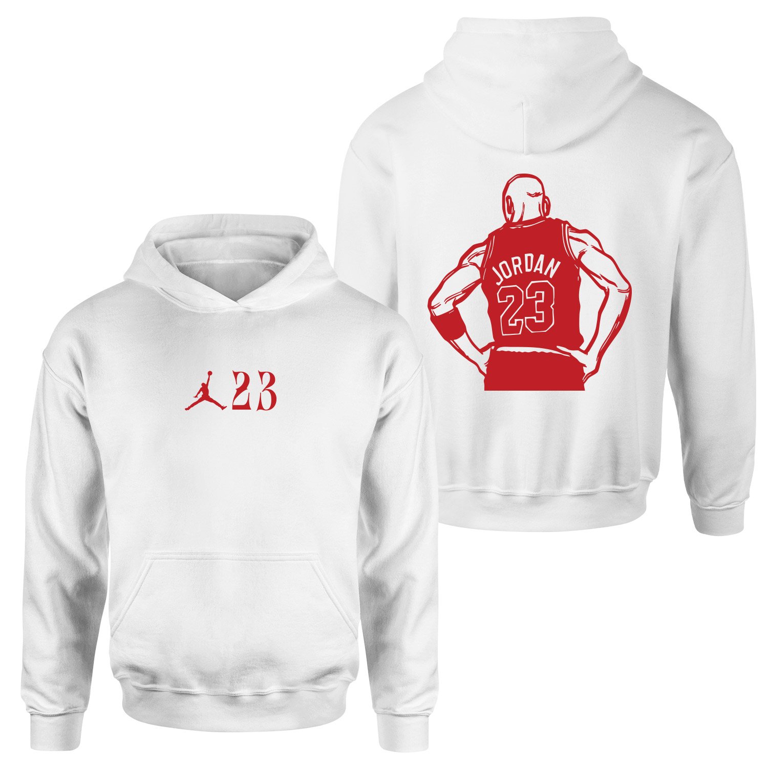 MJ 23 Unstoppable Red |  Air Jordan Hoodie M - Beyaz