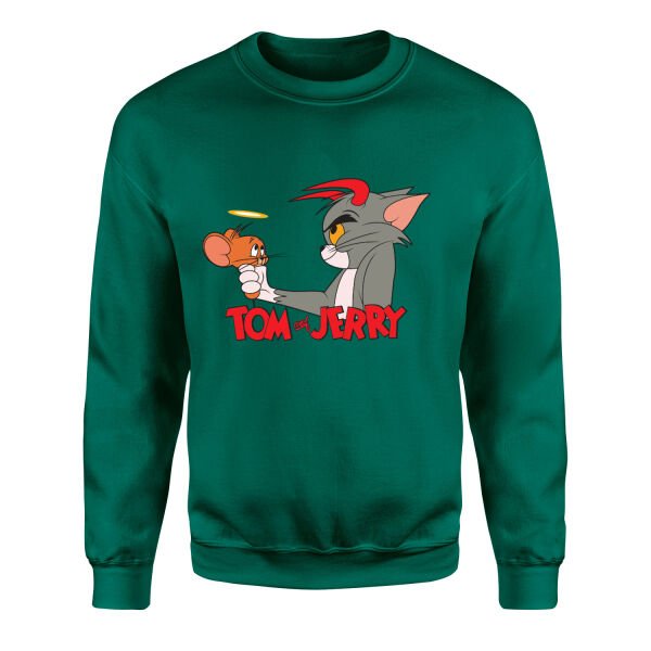 Tom & Jerry Sweatshirt L - Nefti Yeşili
