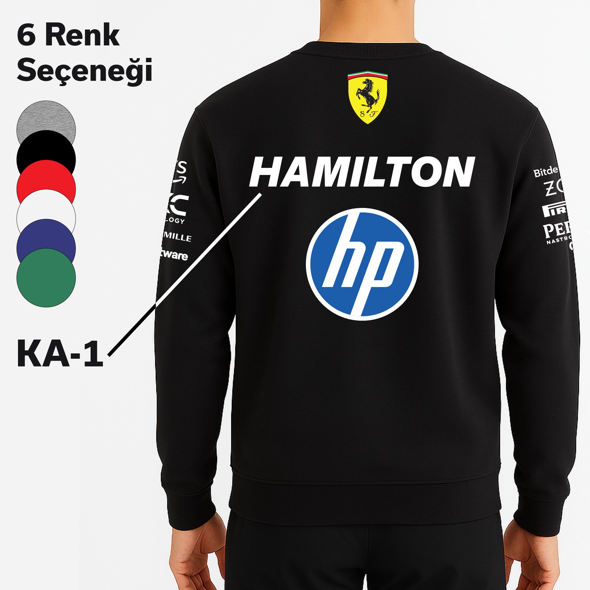 Scuderia Ferrari 2025 Kişiselleştirilebilir Sweatshirt