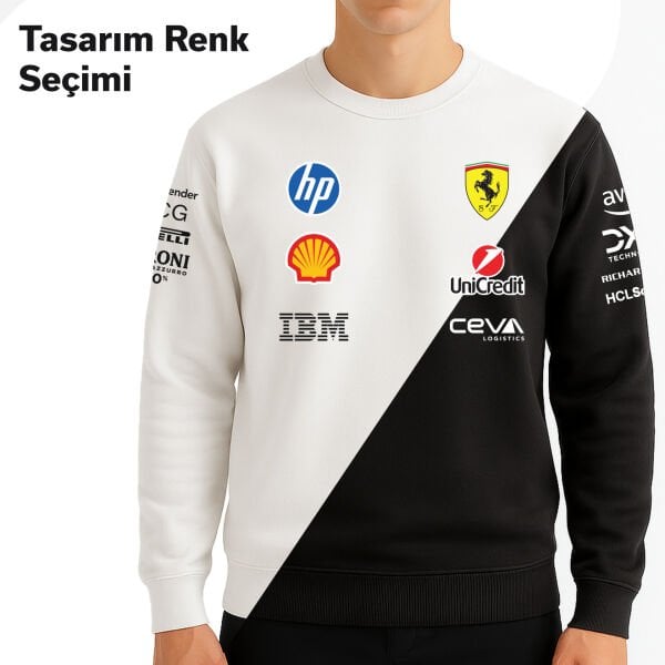 Scuderia Ferrari 2025 Kişiselleştirilebilir Sweatshirt