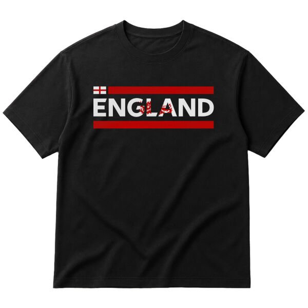 England Oversize Tişört XL - Siyah