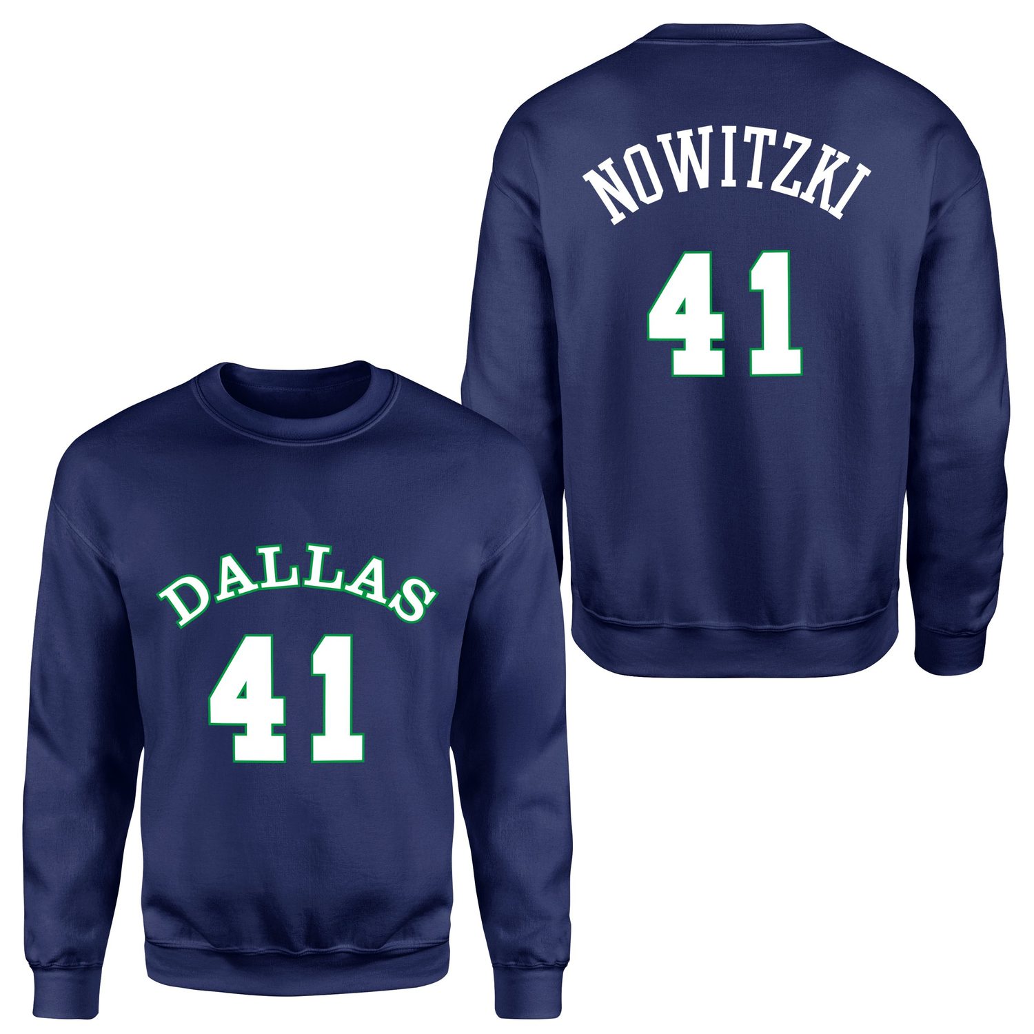 Dirk Nowitzki 41 Forma Sweatshirt XL - İndigo Mavisi