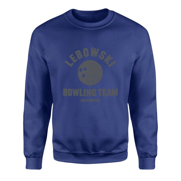 Lebowski Bowling Team Sweatshirt M - İndigo Mavisi