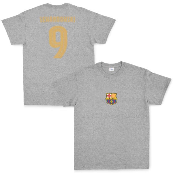 Robert Lewandowski Barcelona Forma Tişört XL - Gri