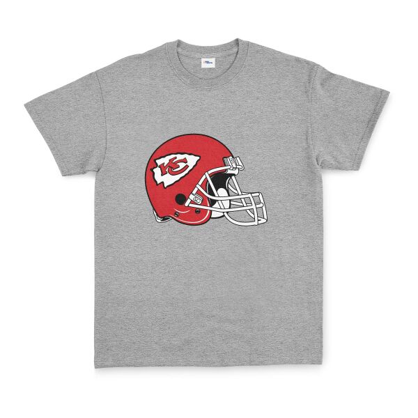 Kansas City Chiefs Helmet Tişört L - Gri