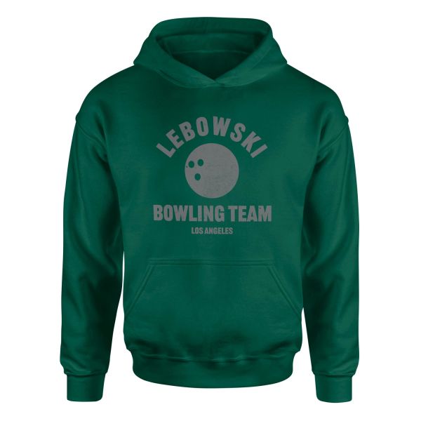 Lebowski Bowling Team Hoodie L - Nefti Yeşili