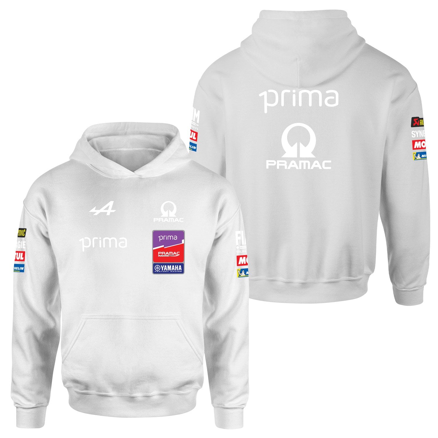 Pramac Racing 2026 Teamline Hoodie M - Beyaz