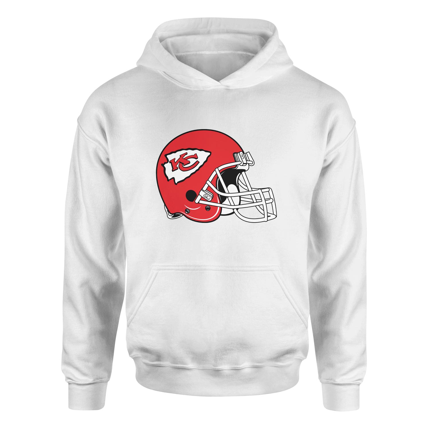 Kansas City Chiefs Helmet Hoodie S - Beyaz