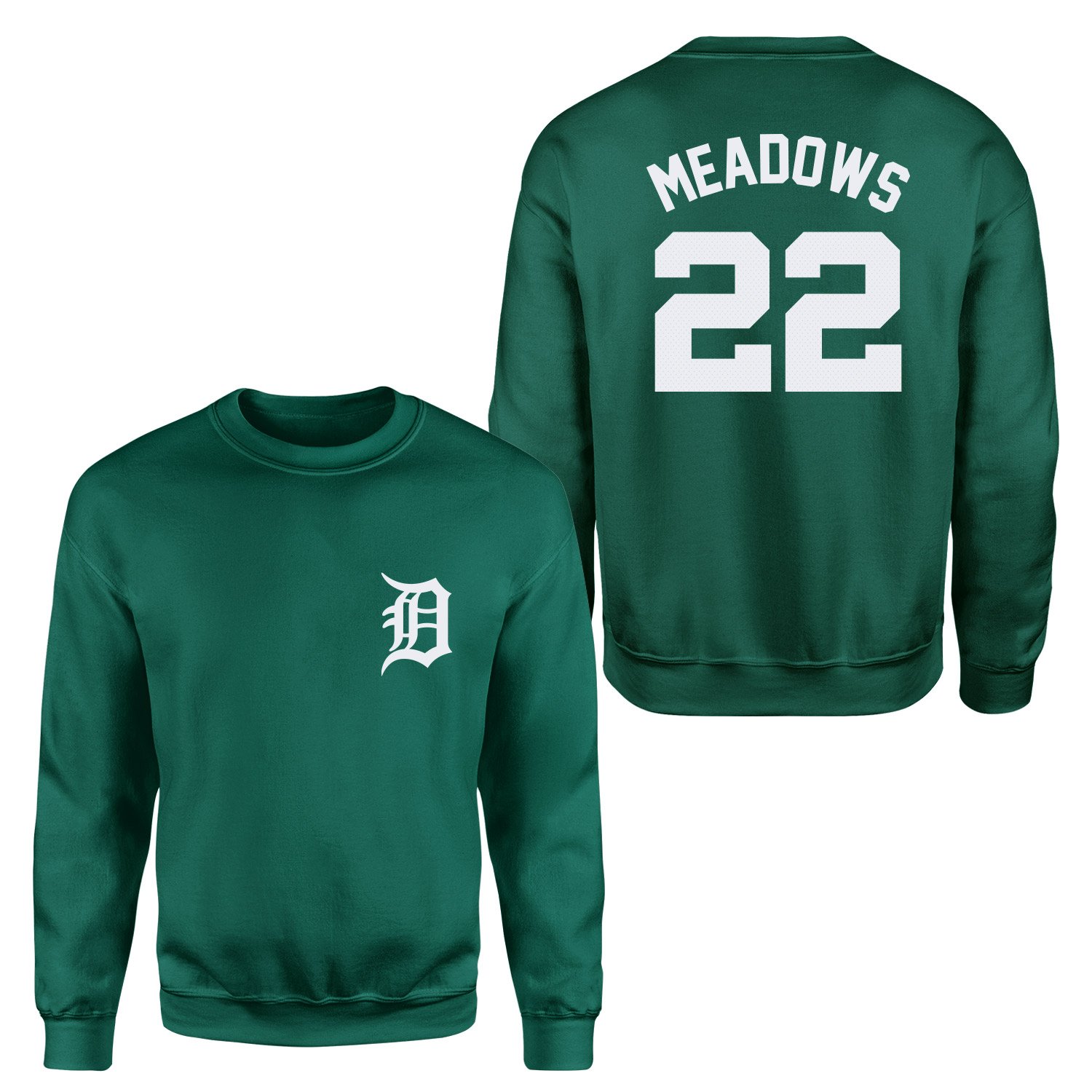 Parker Meadows 22 Detroit Tigers Jersey Sweatshirt L - Nefti Yeşili