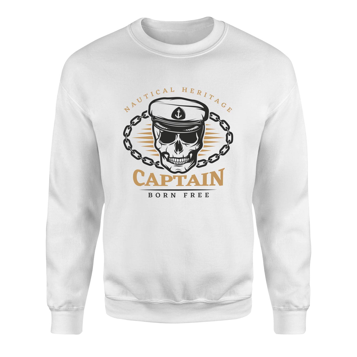 Captain Denizci Sweatshirt XL - Beyaz
