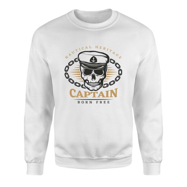Captain Denizci Sweatshirt XL - Beyaz