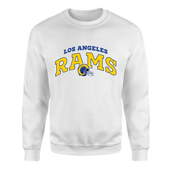 Los Angeles RAMS Arch Sweatshirt S - Beyaz