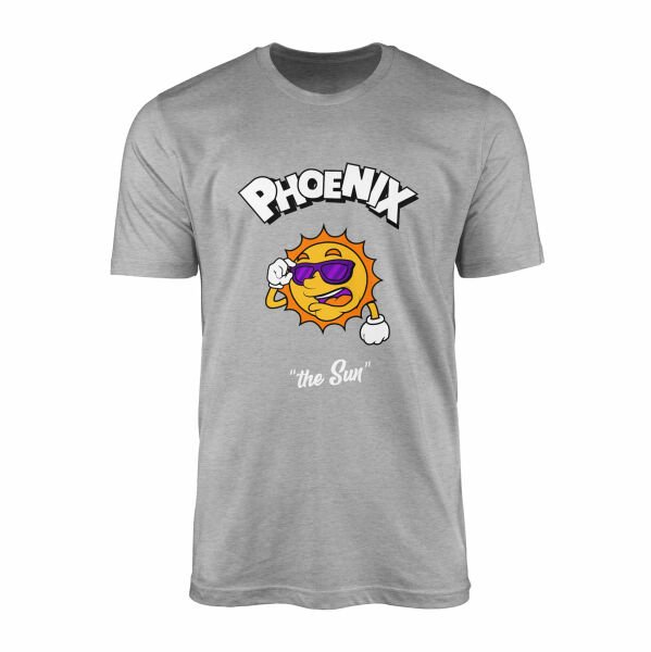 Phoenix Cartoon Tişört M - Gri