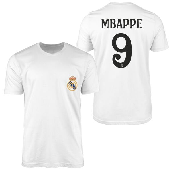Kylian Mbappe Real Madrid Forma Tişört M - Beyaz