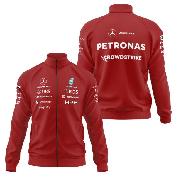 Mercedes AMG Petronas 2026 Teamline Fermuarlı Sweatshirt M - Kırmızı | OUTLET