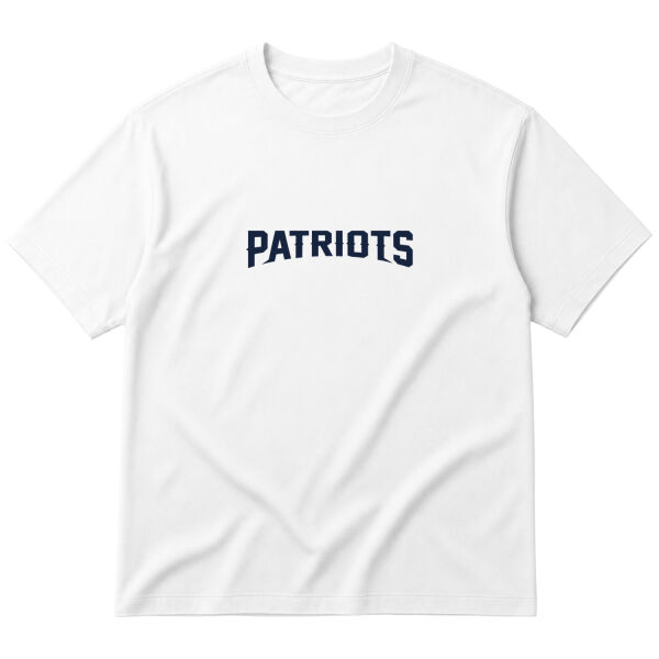 NE PATRIOTS Iconic Oversize Tişört S - Beyaz