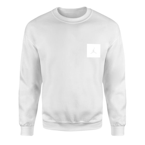 Air Jordan White Patch Sweatshirt M - Beyaz