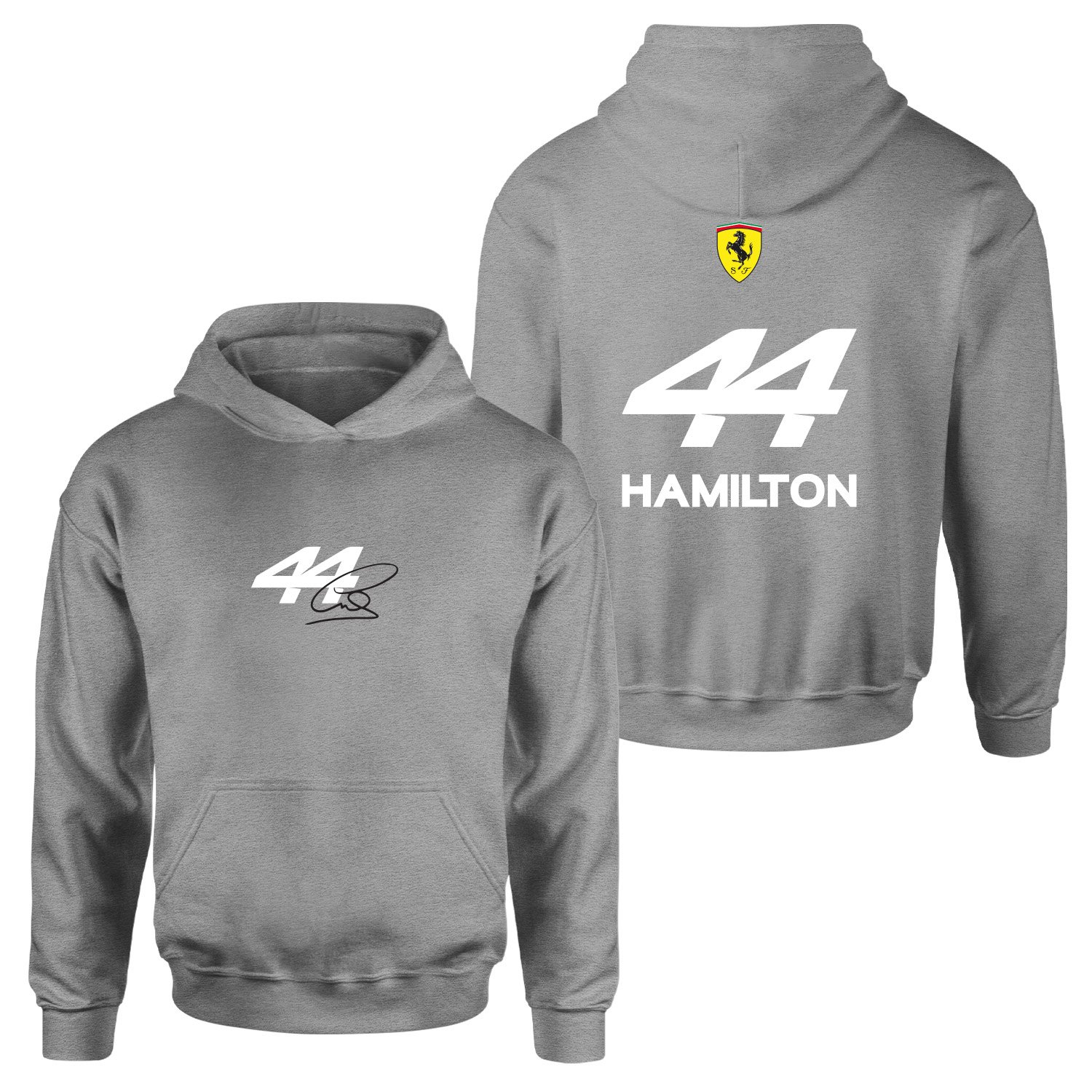Lewis Hamilton 44 Signature Hoodie XL - Gri