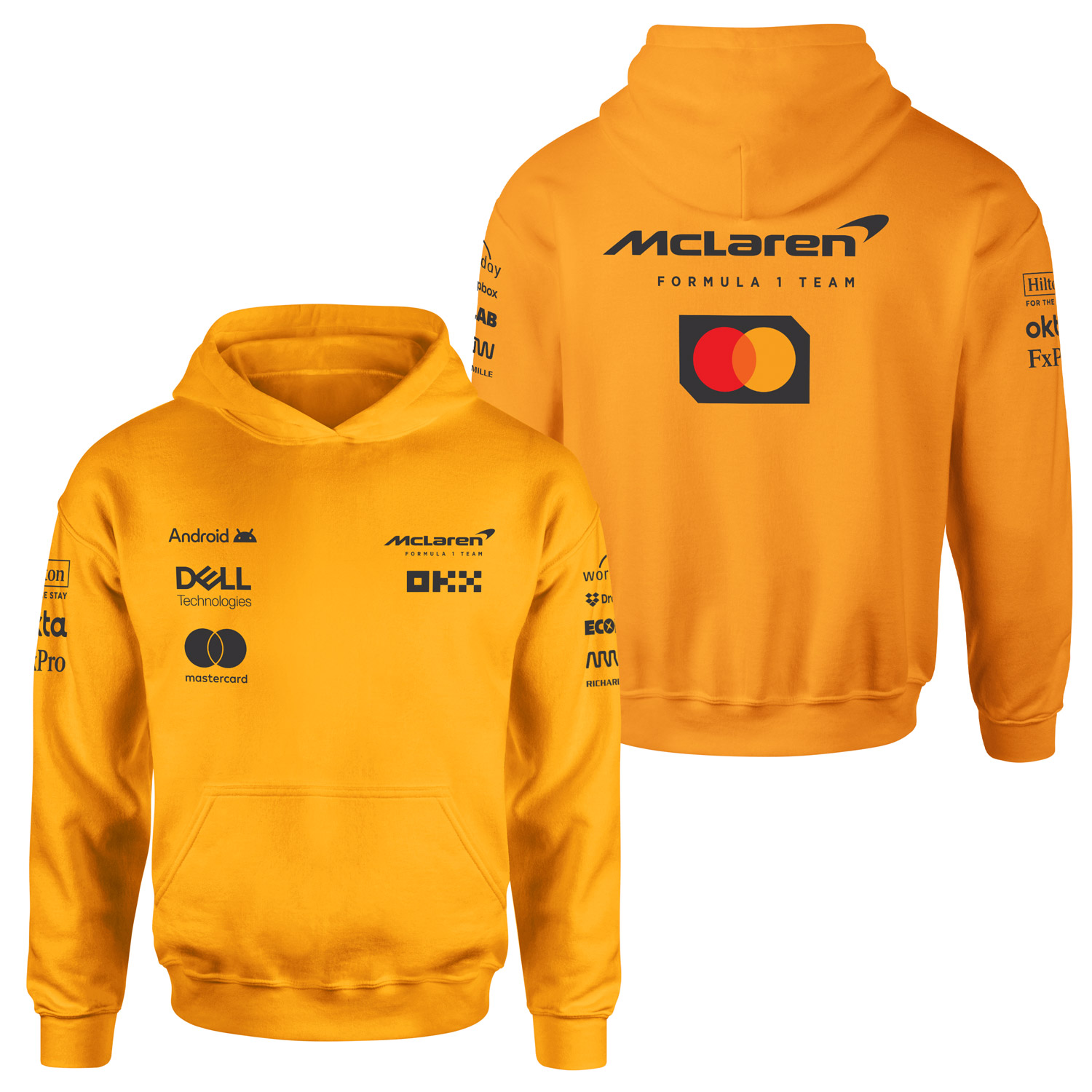 McLaren Racing 2025 Teamline Hoodie L - Turuncu | OUTLET