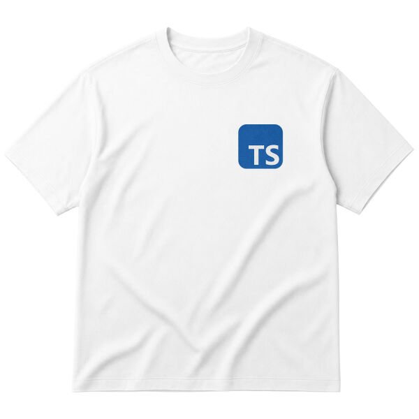 Typescript Oversize Tişört M - Beyaz