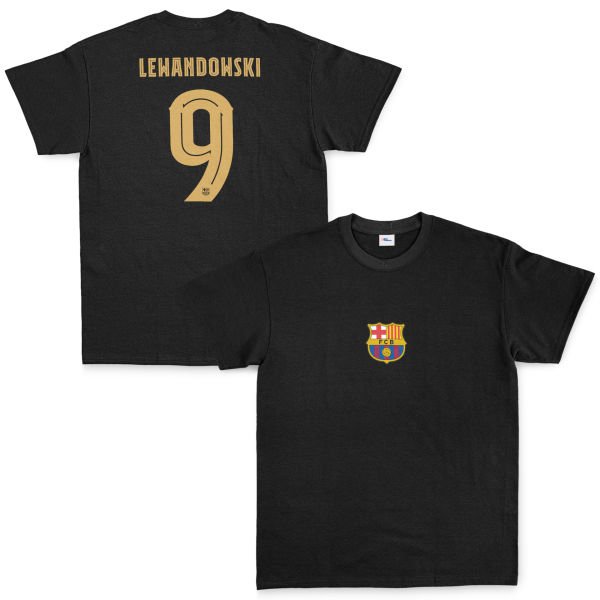 Robert Lewandowski Barcelona Forma Tişört L - Siyah