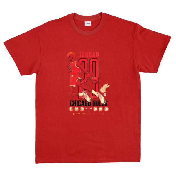 6 Time Champion, Michael ''Air'' Jordan Tişört L - Kırmızı